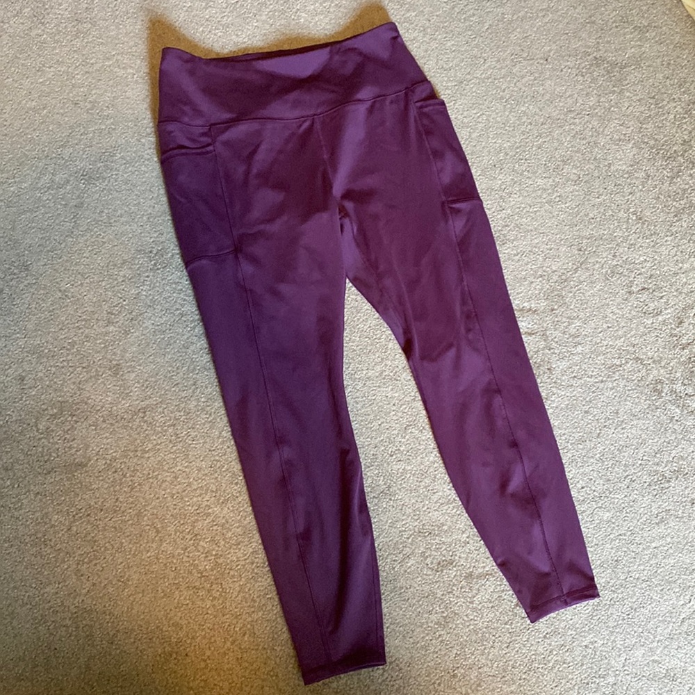 RBX purple leggings with side pockets